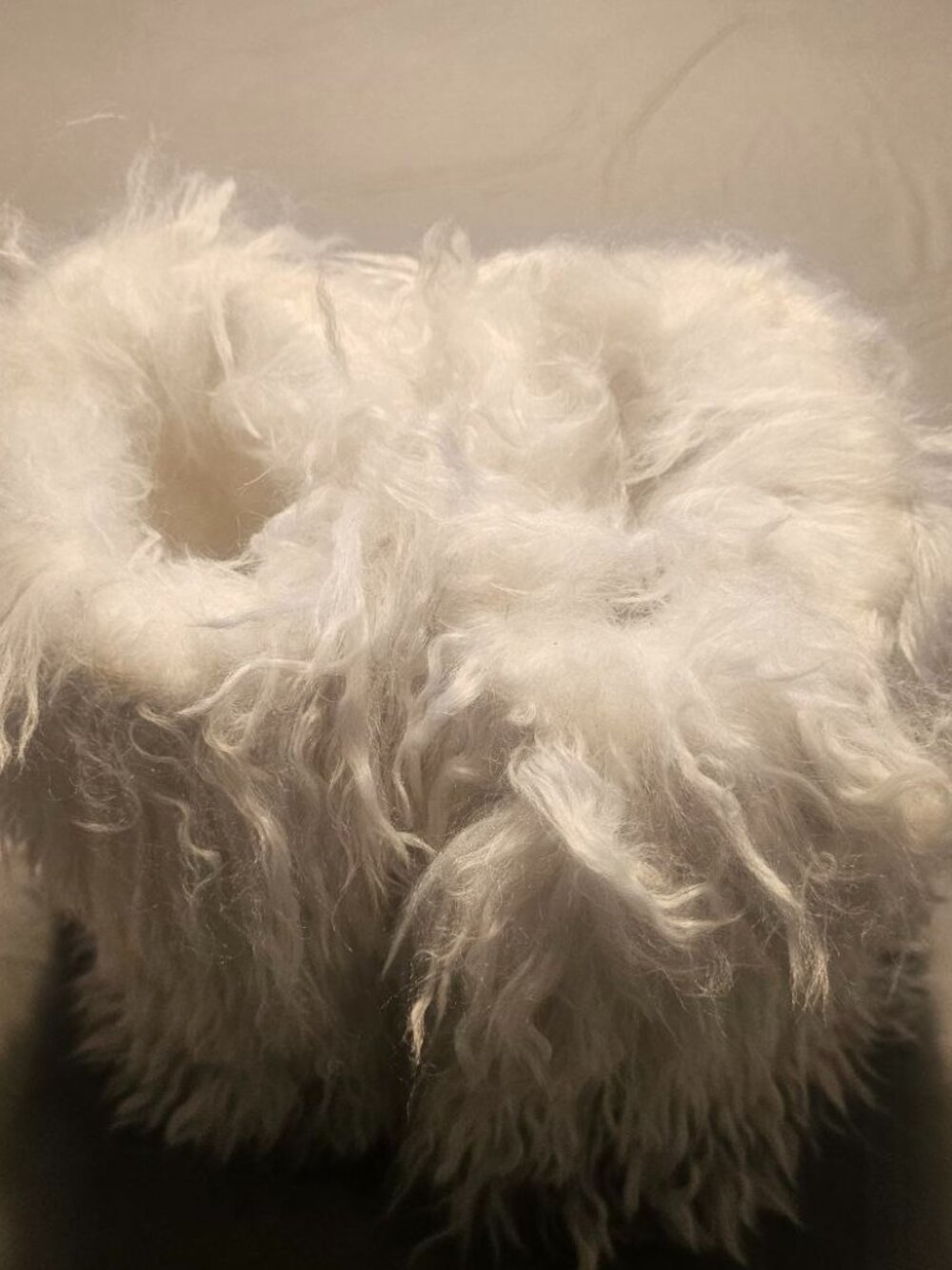 KARDASHIAN SHIMS White Shaggy Boots Women Size 37 (6.5-7US) - Picture 4 of 10